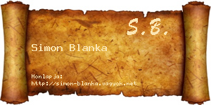 Simon Blanka névjegykártya